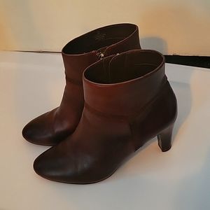 Lauren Ralph Lauren Sade Brown Leather Booties- 6B
